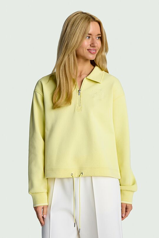 Cotton pique sweatshirt 1 | YELLOW | Audimas
