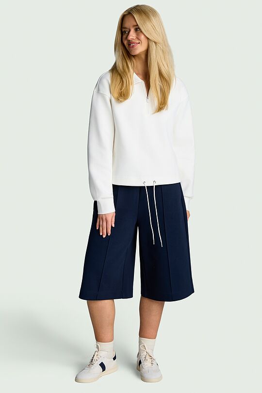 Cotton pique bermuda sweatshorts 1 | Dark blue | Audimas