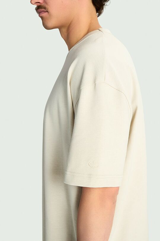 Soft cotton oversized T-shirt 3 | Cream | Audimas