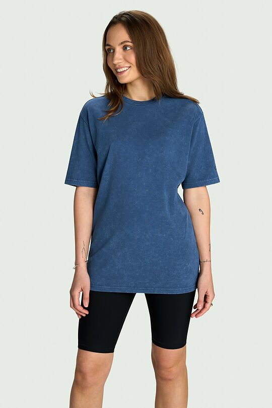 Vintage look short sleeve T-shirt 3 | Dark blue | Audimas