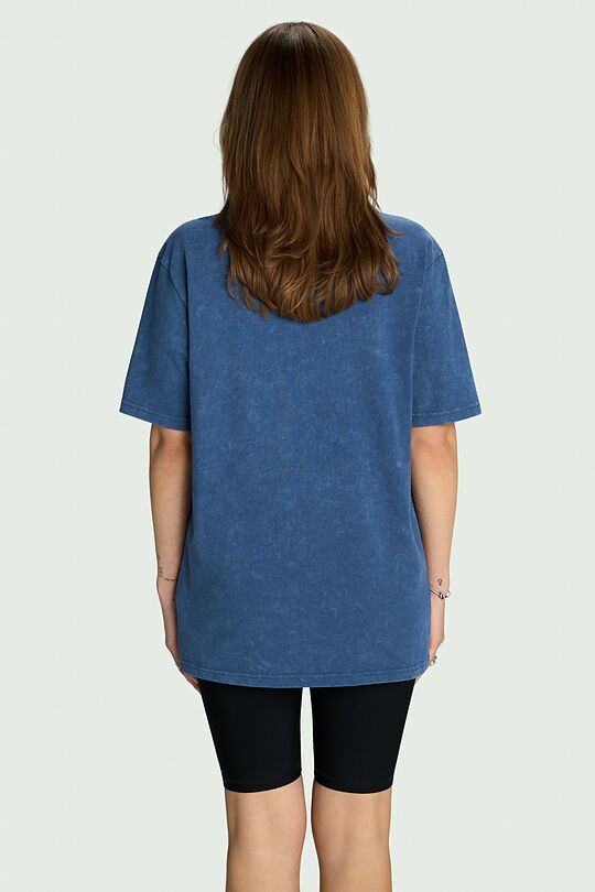 Vintage look short sleeve T-shirt 4 | Dark blue | Audimas
