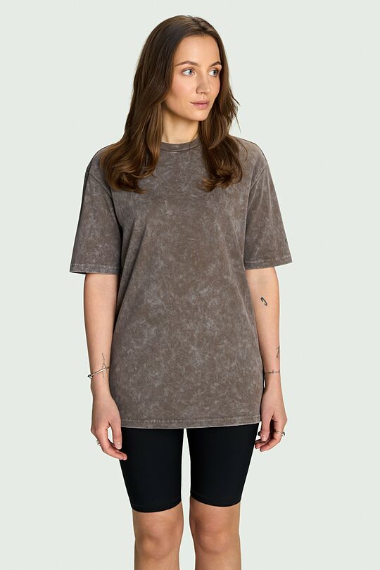 Vintage look short sleeve T-shirt 2 | BROWN | Audimas
