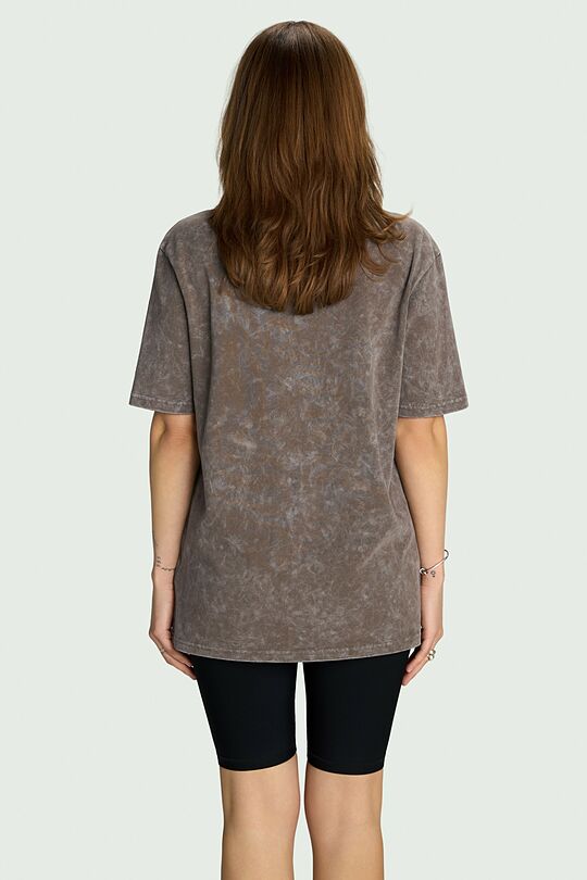 Vintage look short sleeve T-shirt 5 | BROWN | Audimas