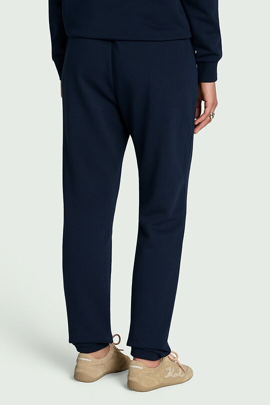 Tapered cotton French terry sweatpants 3 | Dark blue | Audimas