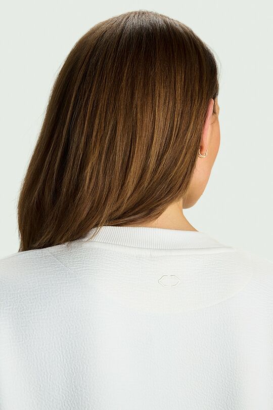 Textured crewneck sweatshirt 3 | WHITE | Audimas
