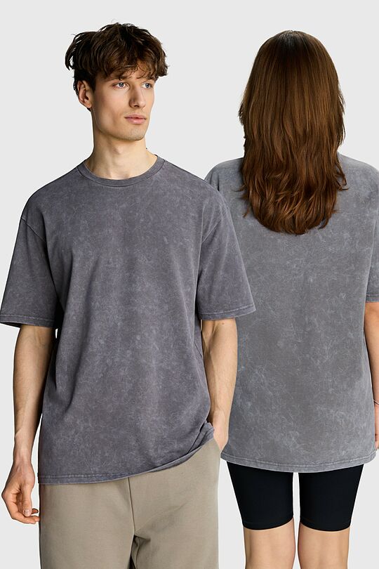 Vintage look short sleeve T-shirt 1 | GREY | Audimas