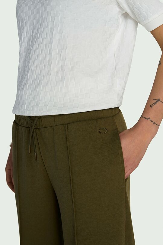 Textured wide sweatpants 4 | CHAKI | Audimas