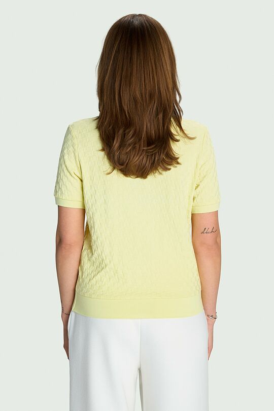 Textured cotton polo T-shirt 2 | YELLOW | Audimas