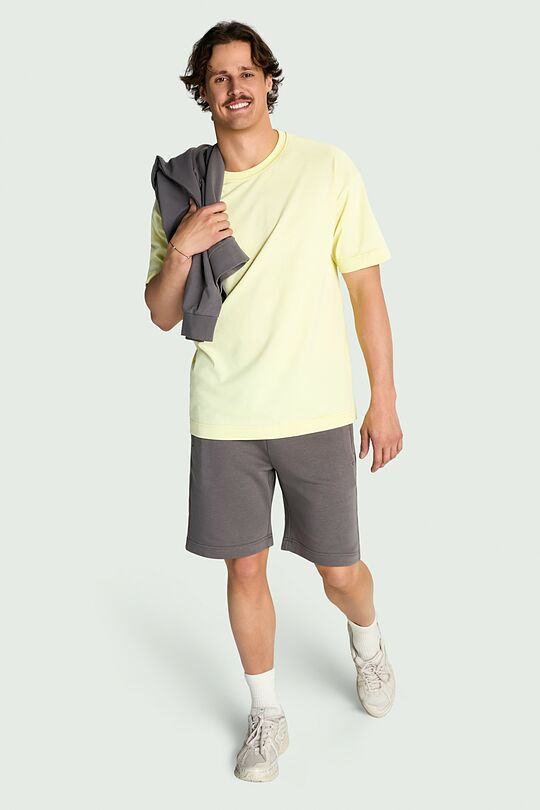 Oversized short sleeve cotton T-shirt 8 | YELLOW | Audimas