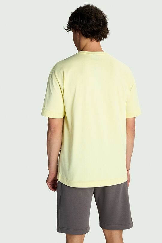 Oversized short sleeve cotton T-shirt 5 | YELLOW | Audimas