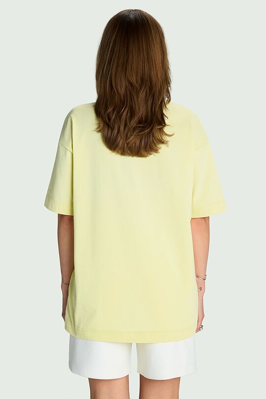 Oversized short sleeve cotton T-shirt 3 | YELLOW | Audimas