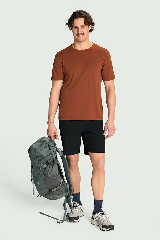 Lightweight synthetic T-shirt 4 | BROWN | Audimas