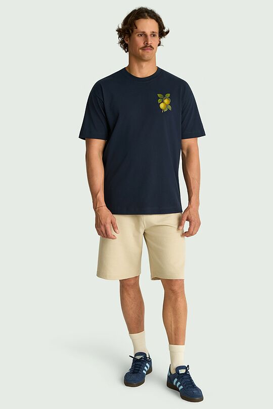 Short sleeves cotton T-shirt "Quinces" 9 | Dark blue | Audimas