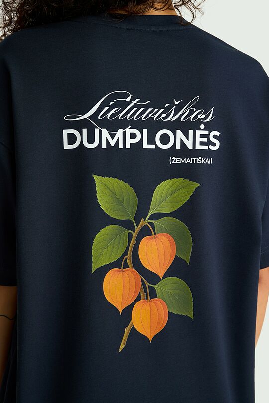 Short sleeves cotton T-shirt "Groundcherry" 6 | Dark blue | Audimas