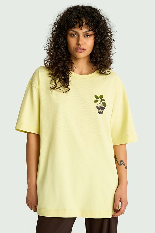 Short sleeves cotton T-shirt "Chokeberries" 4 | YELLOW | Audimas