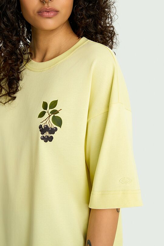 Short sleeves cotton T-shirt "Chokeberries" 7 | YELLOW | Audimas