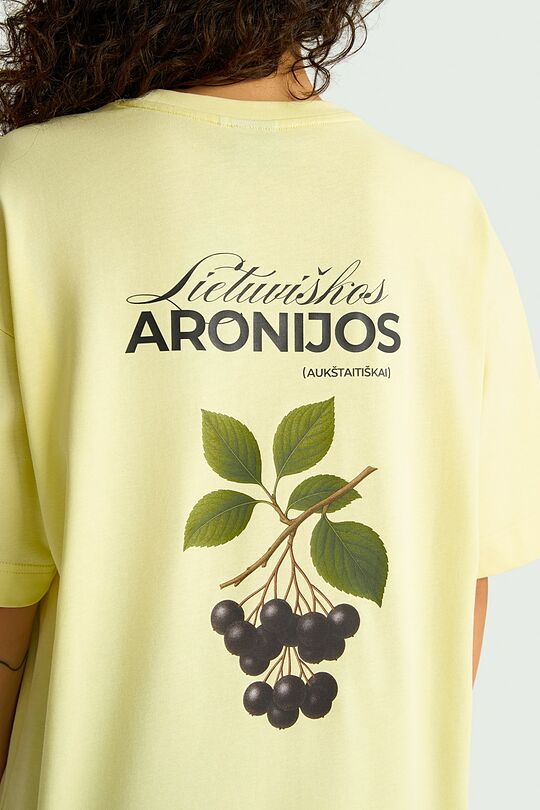 Short sleeves cotton T-shirt "Chokeberries" 9 | YELLOW | Audimas