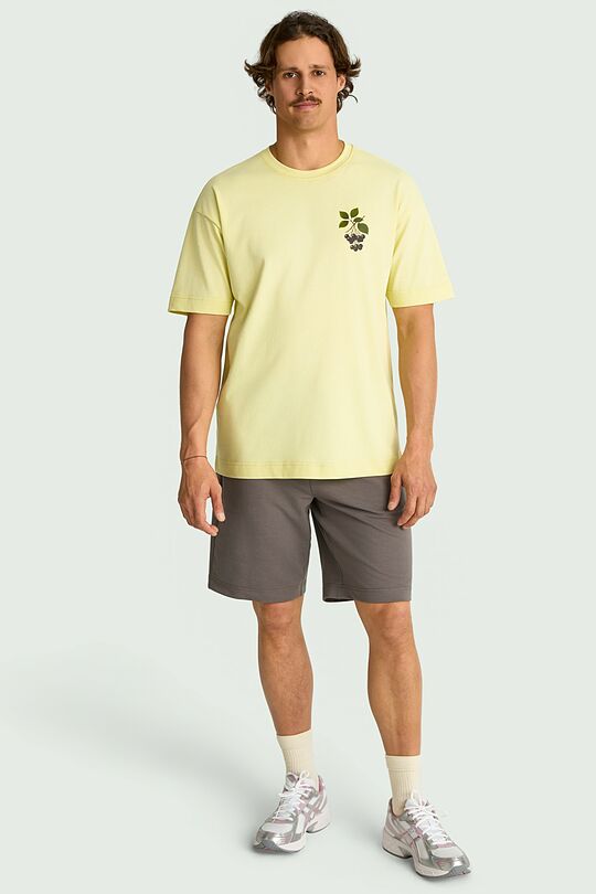 Short sleeves cotton T-shirt "Chokeberries" 11 | YELLOW | Audimas