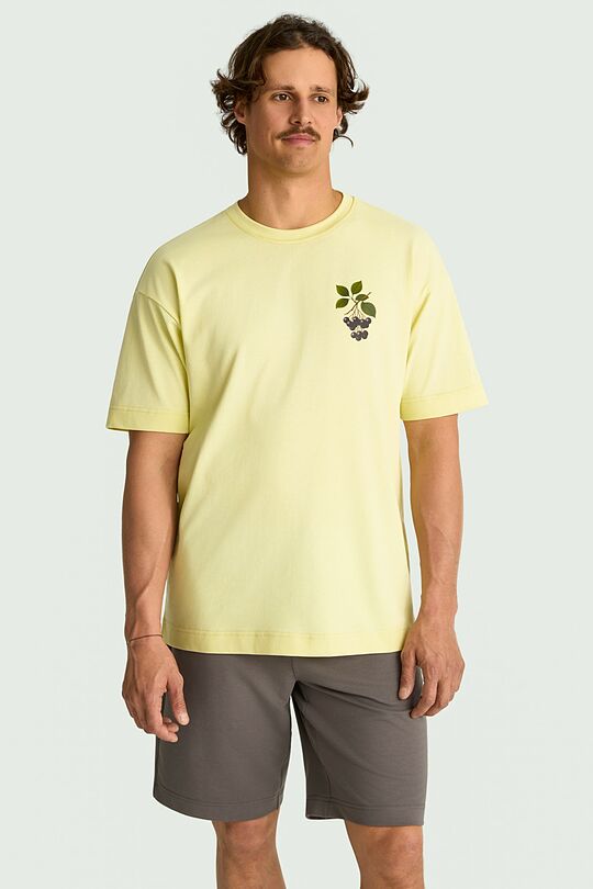 Short sleeves cotton T-shirt "Chokeberries" 10 | YELLOW | Audimas