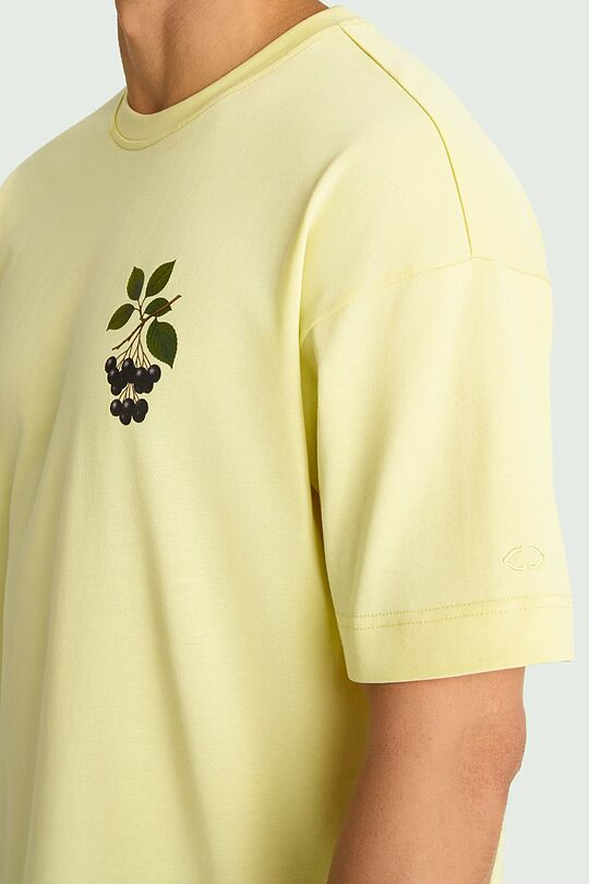 Short sleeves cotton T-shirt "Chokeberries" 8 | YELLOW | Audimas