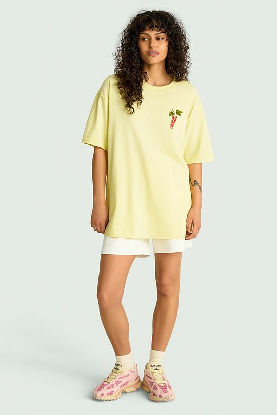 Short sleeves cotton T-shirt "Currants" 6 | YELLOW | Audimas