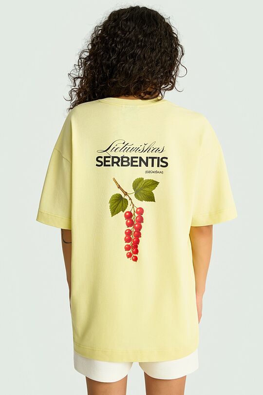 Short sleeves cotton T-shirt "Currants" 5 | YELLOW | Audimas
