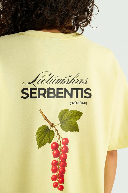 Short sleeves cotton T-shirt "Currants" 9 | YELLOW | Audimas