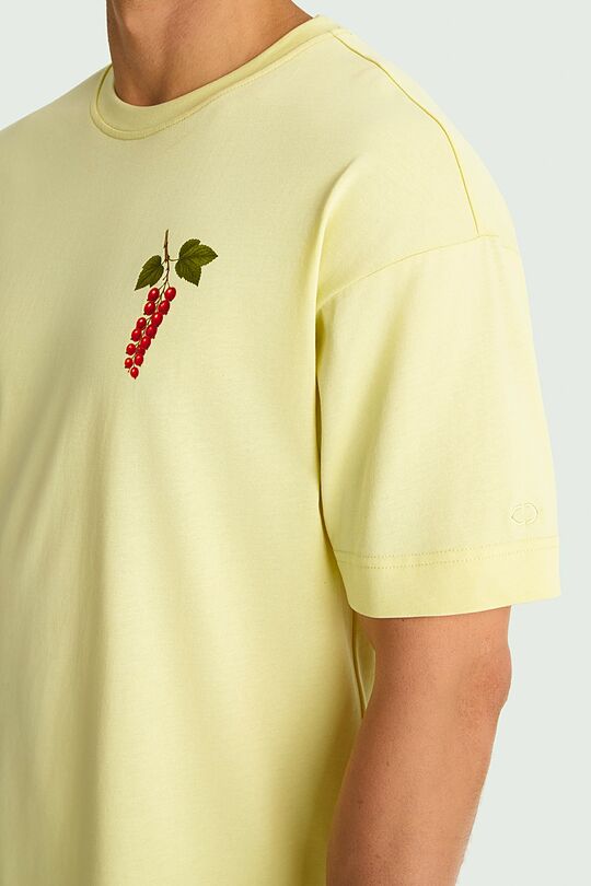 Short sleeves cotton T-shirt "Currants" 8 | YELLOW | Audimas