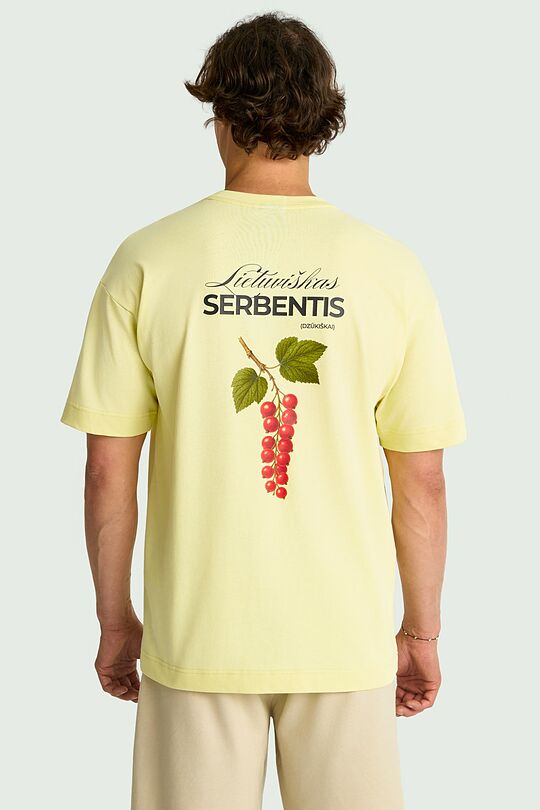 Short sleeves cotton T-shirt "Currants" 4 | YELLOW | Audimas