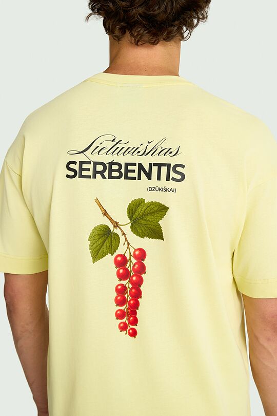 Short sleeves cotton T-shirt "Currants" 10 | YELLOW | Audimas