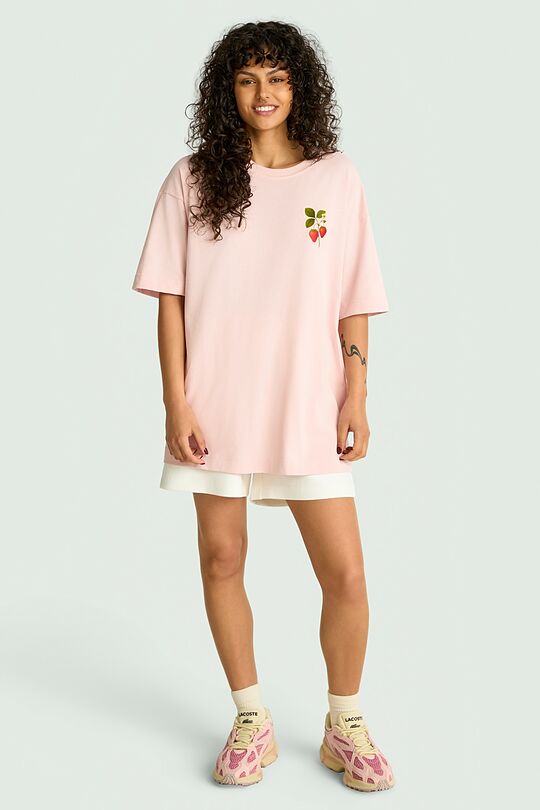 Short sleeves cotton T-shirt "Strawberry" 9 | PINK | Audimas