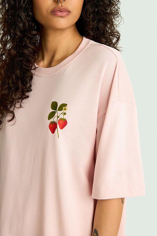 Short sleeves cotton T-shirt "Strawberry" 5 | PINK | Audimas