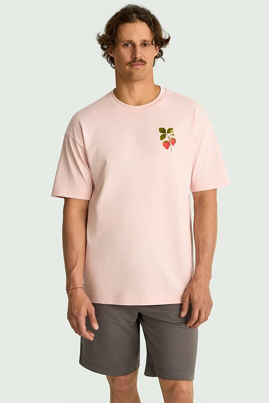 Short sleeves cotton T-shirt "Strawberry" 1 | PINK | Audimas