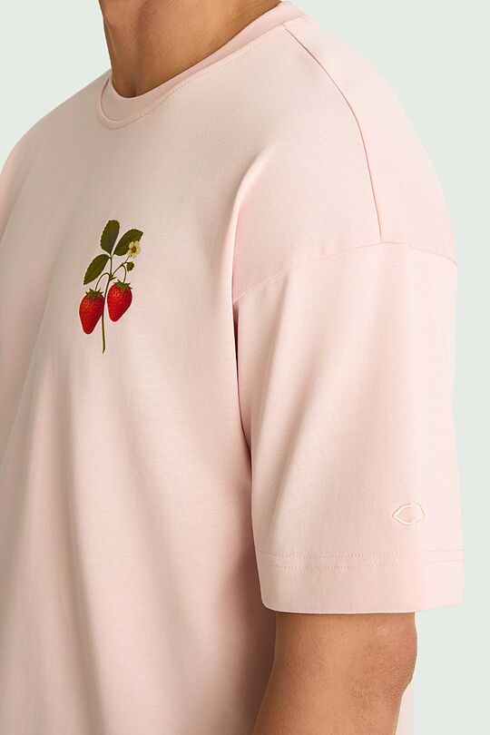 Short sleeves cotton T-shirt "Strawberry" 5 | PINK | Audimas
