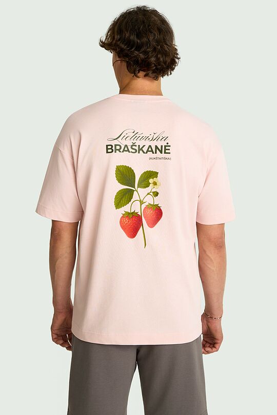 Short sleeves cotton T-shirt "Strawberry" 8 | PINK | Audimas