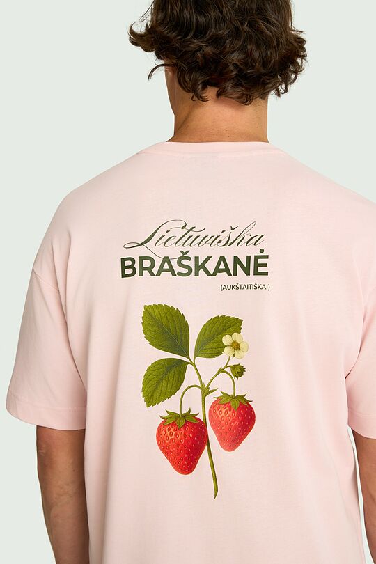 Short sleeves cotton T-shirt "Strawberry" 9 | PINK | Audimas