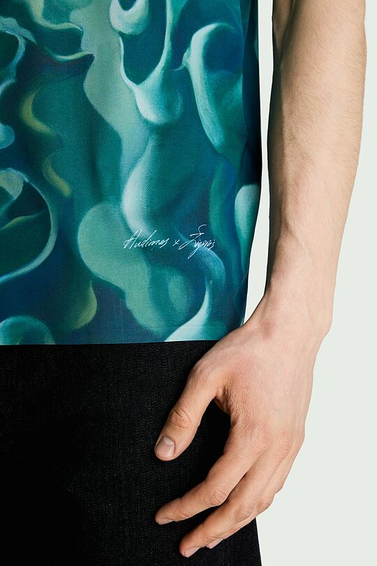 Printed polo T-shirt Žemyna 3 | GREEN | Audimas