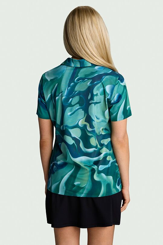 Printed polo T-shirt Žemyna 2 | GREEN | Audimas