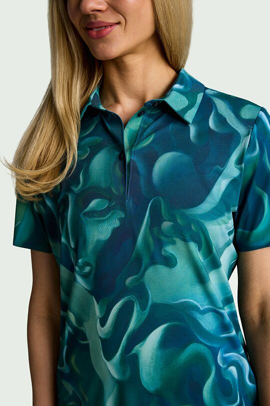 Printed polo T-shirt Žemyna 5 | GREEN | Audimas