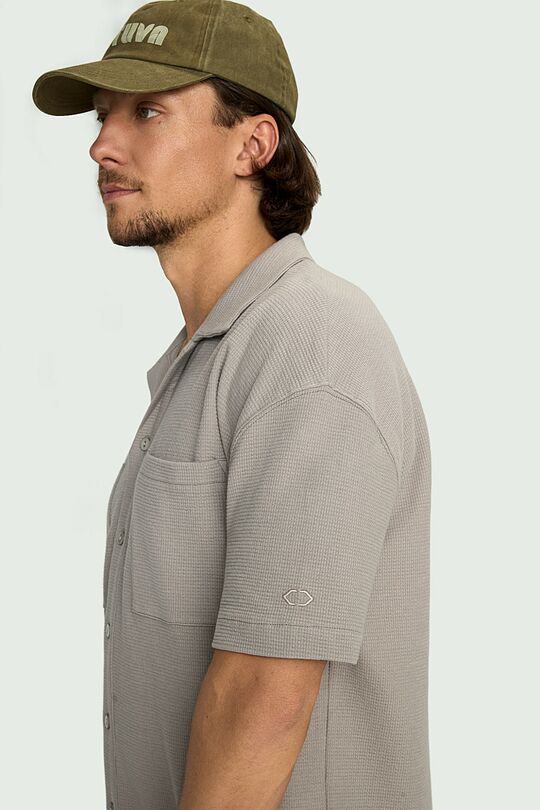 Textured cotton shirt 3 | GREY | Audimas