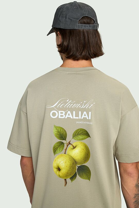 Short sleeves cotton T-shirt "Apples" 7 | GREEN | Audimas