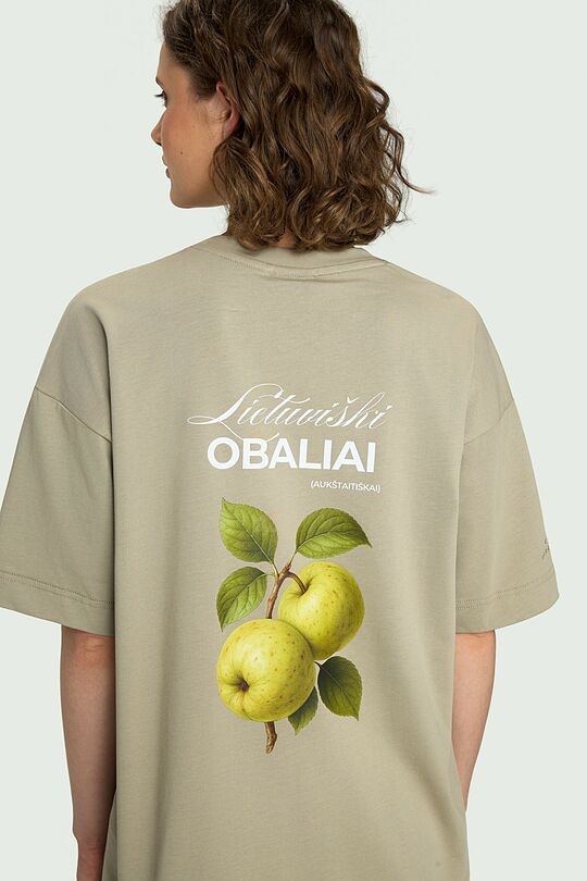 Short sleeves cotton T-shirt "Apples" 8 | GREEN | Audimas