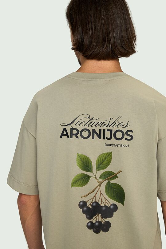Short sleeves cotton T-shirt "Chokeberries" 8 | GREEN | Audimas