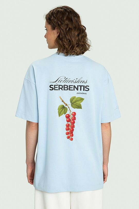 Short sleeves cotton T-shirt "Currants" 5 | Dark blue | Audimas