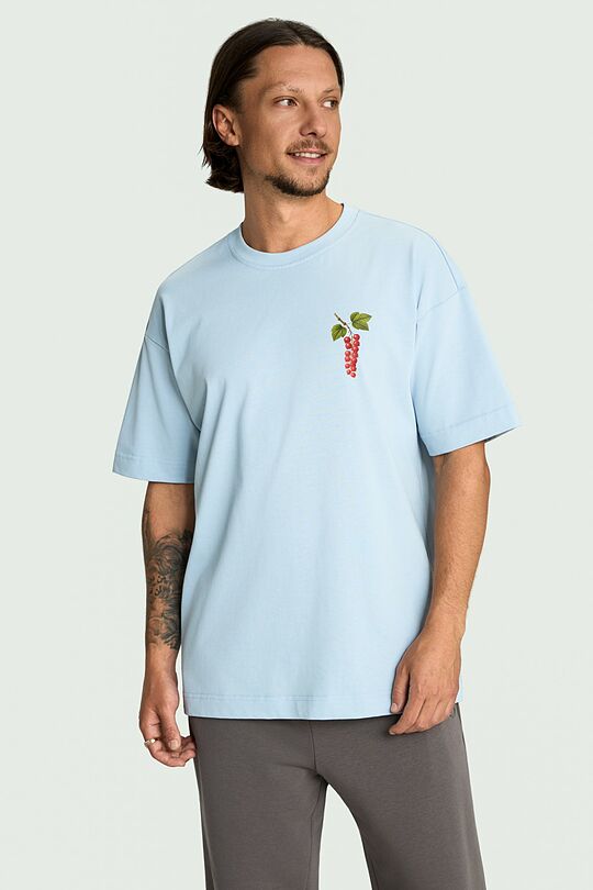 Short sleeves cotton T-shirt "Currants" 4 | Dark blue | Audimas