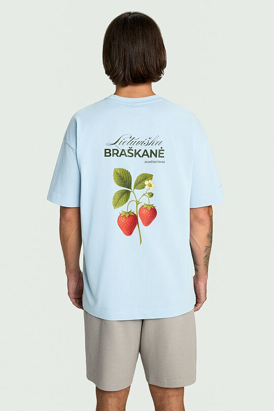 Short sleeves cotton T-shirt "Strawberry" 6 | Dark blue | Audimas