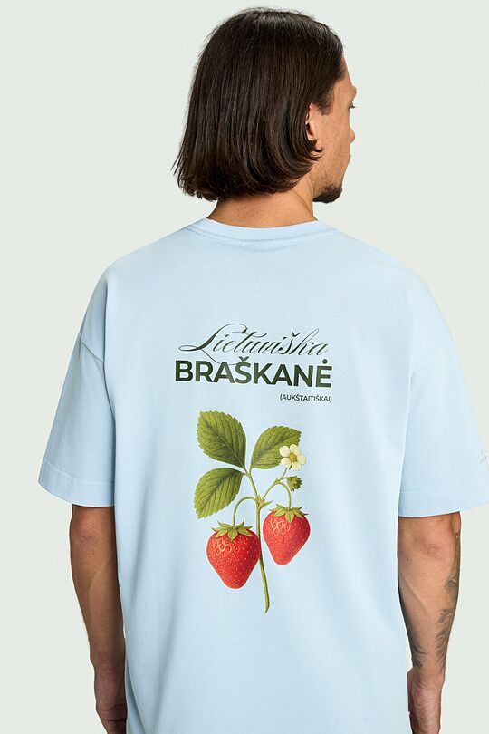 Short sleeves cotton T-shirt "Strawberry" 8 | Dark blue | Audimas
