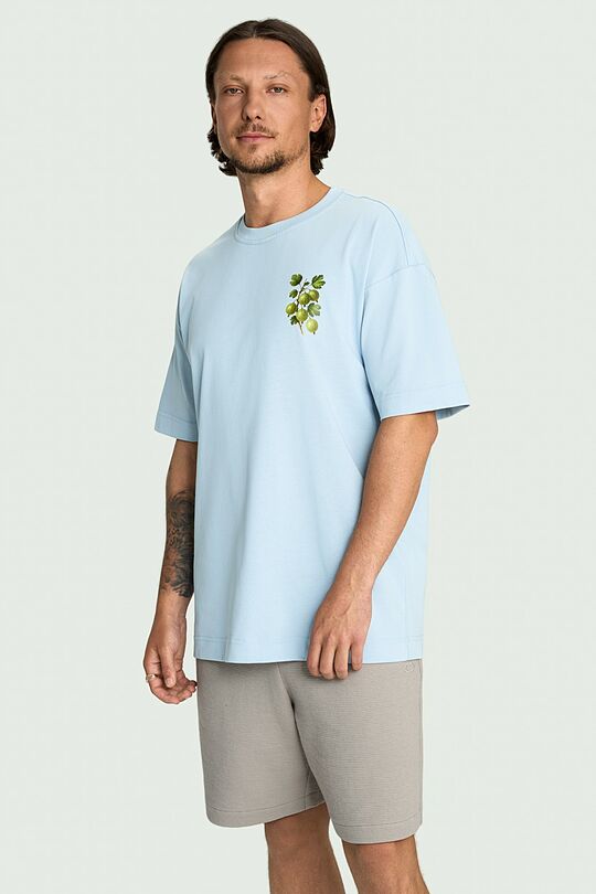 Short sleeves cotton T-shirt "Gooseberry" 5 | Dark blue | Audimas
