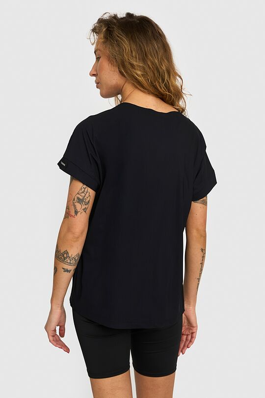 SENSITIVE fabric short sleeve T-shirts 2 | BLACK | Audimas