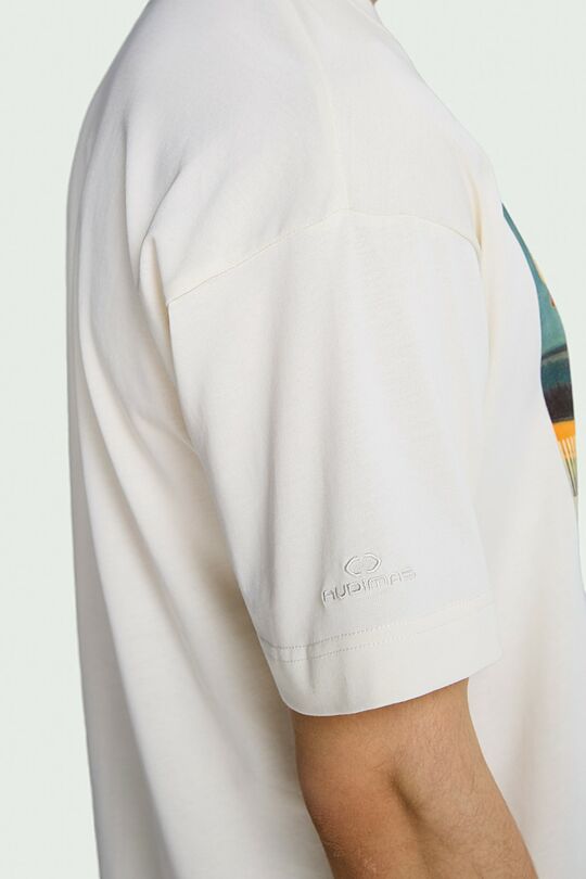 Short sleeves cotton T-shirt "Lituanica" 7 | Cream | Audimas